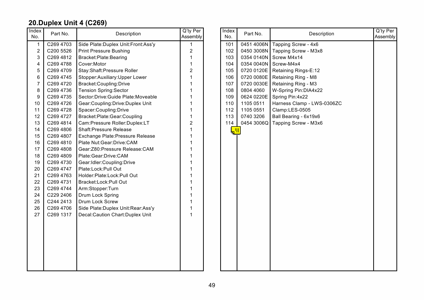 RICOH Aficio DX-4640PD C269 Parts Catalog-3